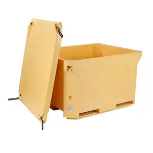 Enfriador de hielo personalizado para peces, caja grande rotomoldada de 660L para transportar peces