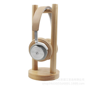 Solid Wood Headphone <b>Stand</b> Round Base Pine Desktop Hanging Rack For Over Ear <b>Headset</b> Display Storage Organizer - Product Image 5