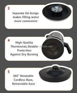 Juego de Teteras Dobles para el Hogar y Hoteles, Hervidor de Agua Eléctrico Inalámbrico de 1500 W con Función de Mantener Caliente y Pantalla LED - Product Image 3