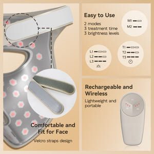 Maschera Facciale Wireless RedThera in Silicone per Terapia a Luce Rossa LED e Infrarossi - Product Image 3