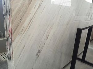 Dalles de marbre blanc Palissandro d'Italie avec veines grises, <span class=keywords><strong>pierre</strong></span> naturelle polie pour hall d'hôtel et revêtements de sol de villas de luxe - Product Image 6
