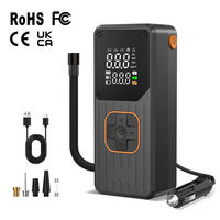 Pocket Air Pumps Cordless Rechargeable Digital Auto Stop ABS Emergency Light Portable Tire Inflator for Car Bicycle