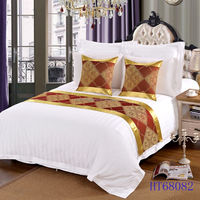 Ensemble de literie d'hôtel personnalisé 4 pièces, housse de couette, drap, taie d'oreiller, pour maison d'hôtes, hôtel, location de vacances