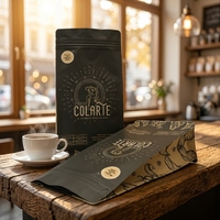 Sacs de rangement pour grains de café en papier kraft, écologiques, 500g 1kg, emballage pour sachets de café