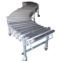Convoyeur à rouleaux en acier flexible extensible par gravité