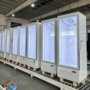 500L cửa duy nhất Kem hiển thị tủ đông đông thực phẩm đông lạnh cửa kính Showcase Quạt làm mát siêu thị dọc tủ đông - Product Image 5