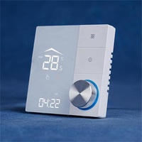Termostato Inteligente para Habitación con Perilla de Ajuste, Wifi, Pantalla LED Grande, Calefacción de Agua, Calefacción Eléctrica, Controlador de Temperatura Inteligente