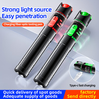 Nouveau produit : Stylo testeur de fibre optique rechargeable à lumière verte et rouge avec port Type-C, portée de 30 km, garantie d'un an