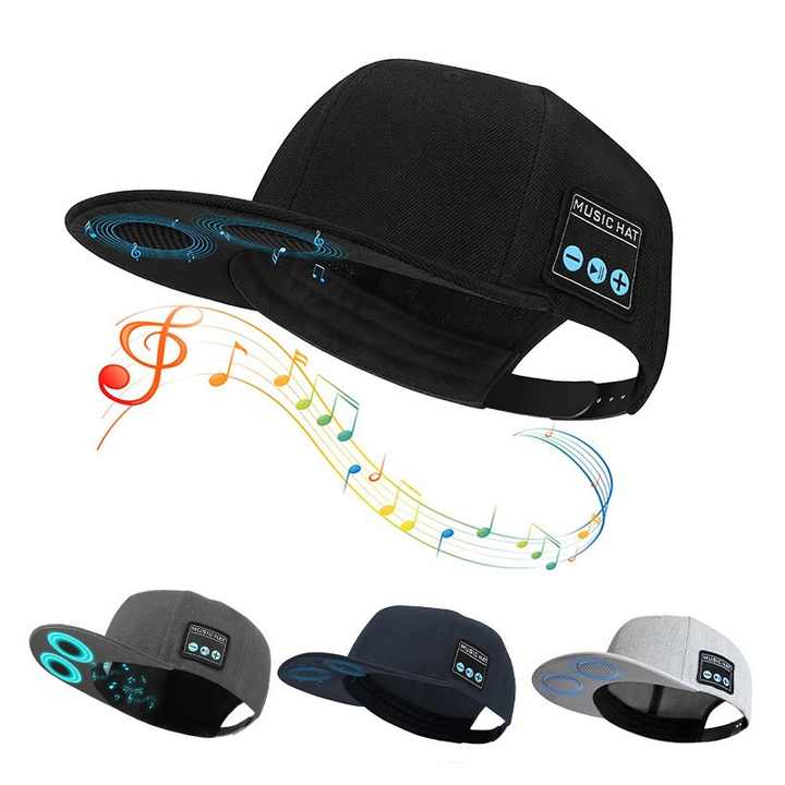 Bluetooth Baseball Cap - Smart Speaker Bump Cap with Mic