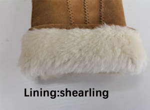 <span class=keywords><strong>Gants</strong></span> en peau de mouton double face pour <span class=keywords><strong>homme</strong></span> et femme, doublés de laine et de fourrure de mouton, chauds pour l'<span class=keywords><strong>hiver</strong></span>, pour l'extérieur, fabriqués en Australie, avec support pour couture à la main - Product Image 6