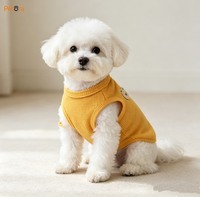 Gilet pour animaux de compagnie Petora Premium en polyester uni lavable à texture gaufrée, confortable, vêtements décontractés d'été pour chiens et chats de petite et moyenne taille