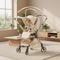 Poussette haute pour bébé avec nacelle amovible et poignée réversible