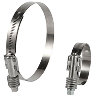 Collier de serrage à vis sans fin robuste en acier inoxydable 304, résistant à la rouille, de type américain