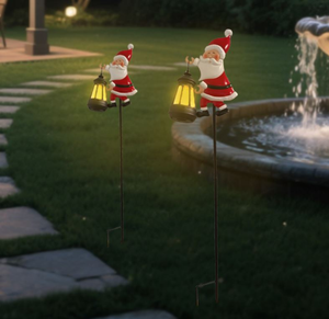 Solar Weihnachten Santa Gießkanne Licht Outdoor Garten Rasen Pfahl Lampe Dekoration - Product Image 6