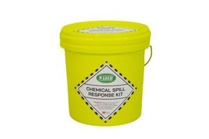 Práctico kit de limpieza química duradero SABER con cubeta para mantenimiento rutinario y pequeños derrames de productos químicos mixtos - Product Image 2