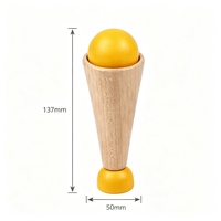 Juguete de Madera Kendama para Niños Pequeños, Juguete Educativo para el Desarrollo de la Coordinación Mano-Ojo, Juego de Habilidad con Pelota de Madera