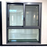 Ventanas Corredizas Modernas de Aluminio Horizontal con Acabado Bicolor, Doble Acristalamiento, Aislamiento Térmico y Resistentes al Viento para Cocina y Sala de Estar