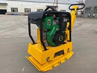Vibrateur plaque compacteur Machine à compacter poignée plaque compacteur poids 160kg 1000lb moteur haute puissance essence compactage