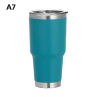 Gobelets isothermes à double paroi en acier inoxydable avec logo personnalisé, 30 oz, revêtement poudré, pour café, voiture, voyage