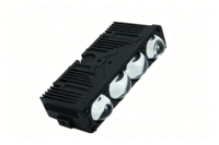 Luz LED de Rejilla de Cuatro Ojos de 110W, IP67 Impermeable, Lente de Cristal, Carcasa de Aluminio Fundido, Refrigeración por Ventilador, Lámpara Todoterreno para 4x4, SUV, Pickup