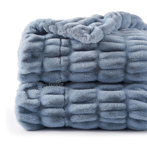 Chăn lông minky cao cấp hai lớp, dày 1000GSM, nặng 5lbs, mềm mại, dày dặn, chất liệu lông thỏ giả, dùng cho phòng ngủ và ghế sofa - Product Image 1