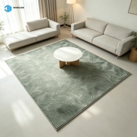 Tapis de décoration élégants pour la maison, tapis jacquard à motif moderne de feuilles sculptées, tapis de sol sculpté, tapis de sol jacquard