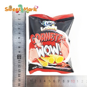 Galletas en Forma de Cuerno al por Mayor, Chips Crujientes con Sabores a Camarones y Huevo, Saladas, Proceso de Horneado y Enrollado - Product Image 3