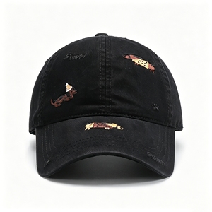 Gorra de Béisbol Bordada con Diseño de Dachshund en 6 Colores - Gorra con Visera Curva, Transpirable y con Protección Solar para Hombres y Mujeres, Deportes al Aire Libre - Product Image 4