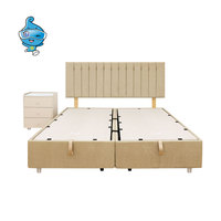 Lit Moderne en Tissu au Design Simple et Abordable, Ensemble de Meubles de Chambre Populaire en Bois avec Rangement, Taille King Size pour la Maison
