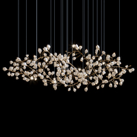 Lustre de luxe bourgeon fleur blanche Art suspendu suspension à vendre hôtel restaurant hall luminaires