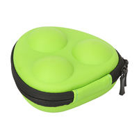 Estuche Rígido Personalizado para Pelotas de Ping Pong con Tres Cavidades Moldeadas y Cierre de Cremallera para Jugadores