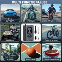Portable Cordless Digital Pump Intelligent LED Display 150psi 4000mAh Rechargeable Battery Fast Inflation Tire Monitor for Car