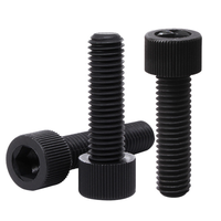 Vis à tête hexagonale en nylon, vis en plastique noir, boulons à tête cylindrique, vis à tête coupelle en plastique M4/M5/M6