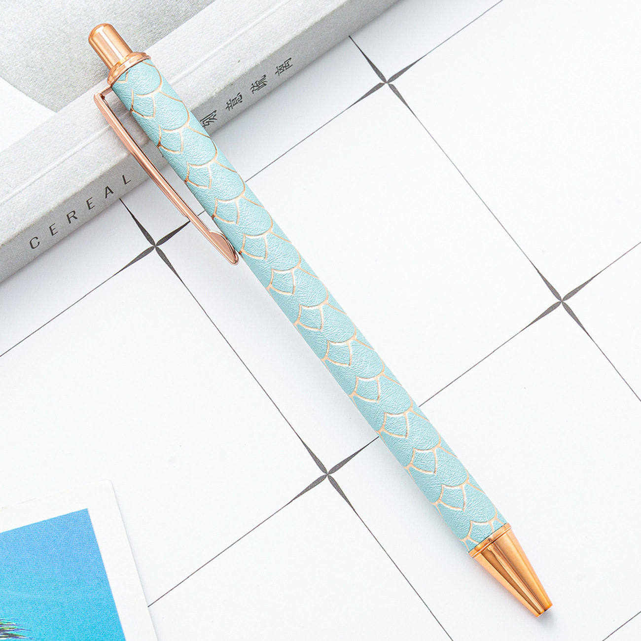 Water drop blue (rose gold)