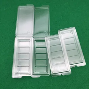 Plastic PET Clamshell Mould Candle Making Wax Melts 5 Cavity Clam Shell in stock