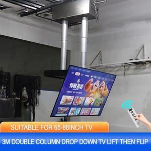 Supporto TV a Soffitto JGST Personalizzato, a Doppia Colonna in Acciaio Laminato a Freddo, Telescopico Nascosto, Completamente Orientabile, 86 Pollici - Product Image 3