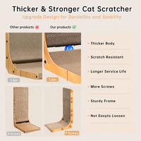 Griffoir vertical pour chat avec carton ondulé détachable, un grattoir spécial pour les griffes des chats