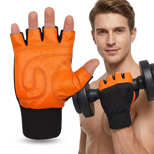 Nuevos Guantes Deportivos de Cuero Hechos a Medida, Medios Dedos, para Levantamiento de Pesas, Protección para las Manos, Cómodos y Ajustables - Product Image 1