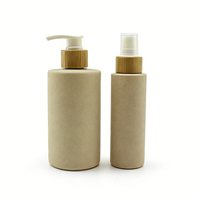 Flacon pulvérisateur cosmétique en plastique pour shampoing 30ml 50ml 100ml 250ml 500ml Flacon en paille de blé M888
