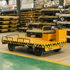 Chariot de transport électrique robuste à quatre roues de 2 tonnes pour la logistique en gros, chariot à main de grande taille et stable pour le déplacement de marchandises - Product Image 3