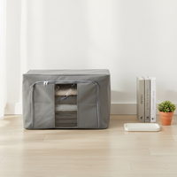 2 paquets de sacs de rangement pliables en tissu non tissé, en acier, pour vêtements, literie, grande capacité, carrés, écologiques, pour le rangement à domicile