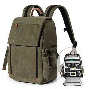 Endurax tuval kamera sırt çantası fotoğrafçı kamera sırt çantası DSLR fotoğraf sırt çantası