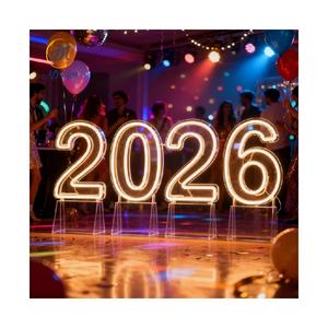 Letrero de Acrílico con Luz de Neón Personalizado para <span class=keywords><strong>Alquiler</strong></span> de Fiestas, Letreros de Acrílico con Luz de Neón de 3 y 4 Pies, Números y Letras de Acrílico Iluminados para Decoración de Bodas y <span class=keywords><strong>Eventos</strong></span> - Product Image 6