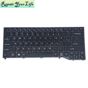 แป้นพิมพ์แล็ปท็อปแบบไม่มีไฟพื้นหลังเป็นภาษาอังกฤษสำหรับ E449ฟูจิตสึไลฟ์บุ๊ก U747 <span class=keywords><strong>U748</strong></span>แป้นพิมพ์ CP724717-03 E5410 E548มีกรอบสีดำ - Product Image 5