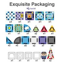 Ensemble de 42 mini-jouets magnétiques éducatifs Montessori transparents pour l'apprentissage des enfants
