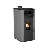 Poêle à granulés PS-60 avec contrôle intelligent Wi-Fi, moderne, pour extérieur, chauffage de salle de bain, autoportant