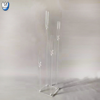 YOUYIZUO Candelabre à 9 bras en Balsa, grand modèle, pour mariage et fête, avec verre, pour bougies et centre de table floral