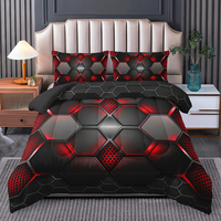 Couette de luxe chaude d'hiver Cool Gaming Honeycomb avec impression numérique 3D, ensemble de literie