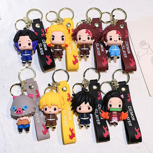 Porte-clés en plastique souple de haute qualité, anime, mignon, démon tueur, pendentif de dessin animé, léger, pour porte-clés - Product Image 1