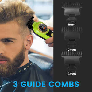 Cortadora de Pelo Profesional para Peluqueros con Motor Silencioso, Pantalla LED, Larga Duración, Uso Inalámbrico y con Cable, para Barbería - Product Image 6